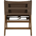 Rawlins Vegan Leather Upholstered Accent Chair in Brown