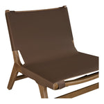 Rawlins Vegan Leather Upholstered Accent Chair in Brown