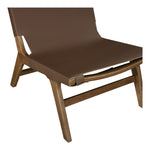 Rawlins Vegan Leather Upholstered Accent Chair in Brown