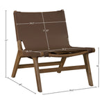 Rawlins Vegan Leather Upholstered Accent Chair in Brown