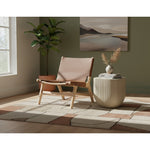 Rawlins Vegan Leather Upholstered Accent Chair in Cognac