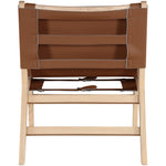 Rawlins Vegan Leather Upholstered Accent Chair in Cognac
