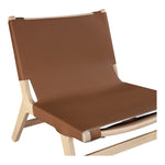 Rawlins Vegan Leather Upholstered Accent Chair in Cognac