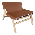 Rawlins Vegan Leather Upholstered Accent Chair in Cognac