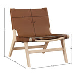 Rawlins Vegan Leather Upholstered Accent Chair in Cognac
