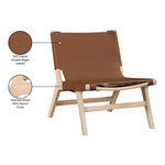 Rawlins Vegan Leather Upholstered Accent Chair in Cognac