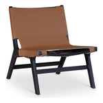Rawlins Vegan Leather Upholstered Accent Chair in Cognac
