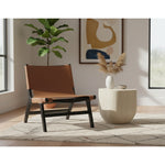 Rawlins Vegan Leather Upholstered Accent Chair in Cognac
