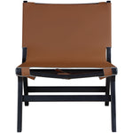 Rawlins Vegan Leather Upholstered Accent Chair in Cognac