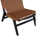 Rawlins Vegan Leather Upholstered Accent Chair in Cognac