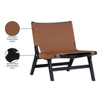 Rawlins Vegan Leather Upholstered Accent Chair in Cognac