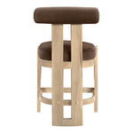Arienzo Velvet Performance Fabric Upholstered Counter Stool in Brown