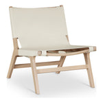 Rawlins Vegan Leather Upholstered Accent Chair in Cream