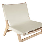 Rawlins Vegan Leather Upholstered Accent Chair in Cream