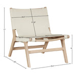 Rawlins Vegan Leather Upholstered Accent Chair in Cream