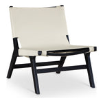 Rawlins Vegan Leather Upholstered Accent Chair in Cream