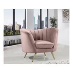 Margo Velvet Upholstered Chair in Pink