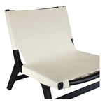 Rawlins Vegan Leather Upholstered Accent Chair in Cream