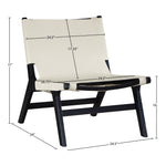 Rawlins Vegan Leather Upholstered Accent Chair in Cream