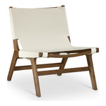 Rawlins Vegan Leather Upholstered Accent Chair in Cream