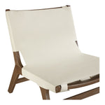 Rawlins Vegan Leather Upholstered Accent Chair in Cream