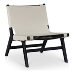 Rawlins Vegan Leather Upholstered Accent Chair in Beige