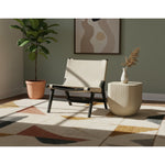 Rawlins Vegan Leather Upholstered Accent Chair in Beige