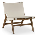 Rawlins Vegan Leather Upholstered Accent Chair in Beige