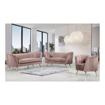 Margo Velvet Upholstered Chair in Pink