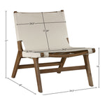 Rawlins Vegan Leather Upholstered Accent Chair in Beige