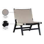Rawlins Vegan Leather Upholstered Accent Chair in Taupe
