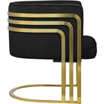 Rays Velvet Upholstered Accent Chair in Black