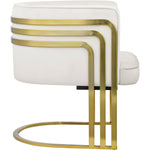 Rays Velvet Upholstered Accent Chair in Cream