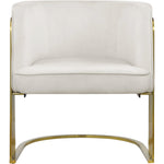 Rays Velvet Upholstered Accent Chair in Cream