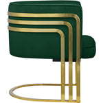 Rays Velvet Upholstered Accent Chair in Green