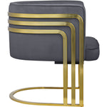 Rays Velvet Upholstered Accent Chair in Grey