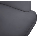 Rays Velvet Upholstered Accent Chair in Grey