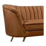 Margo Velvet Upholstered Chair in Saddle