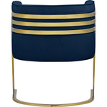 Rays Velvet Upholstered Accent Chair in Navy