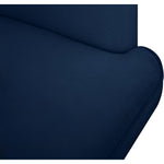Rays Velvet Upholstered Accent Chair in Navy