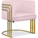 Rays Velvet Upholstered Accent Chair in Pink