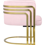 Rays Velvet Upholstered Accent Chair in Pink