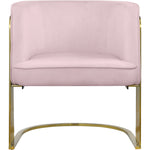 Rays Velvet Upholstered Accent Chair in Pink
