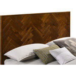 Reed Wood King Bed (3 Boxes) in Antique Coffee