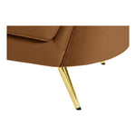 Margo Velvet Upholstered Chair in Saddle