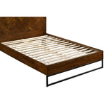 Reed Wood Queen Bed (3 Boxes) in Antique Coffee