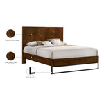 Reed Wood Queen Bed (3 Boxes) in Antique Coffee