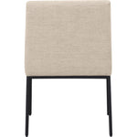 Reeves Chenille Fabric Upholstered Dining Arm Chair in Beige