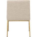 Reeves Chenille Fabric Upholstered Dining Arm Chair in Beige