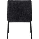 Reeves Chenille Fabric Upholstered Dining Arm Chair in Black
